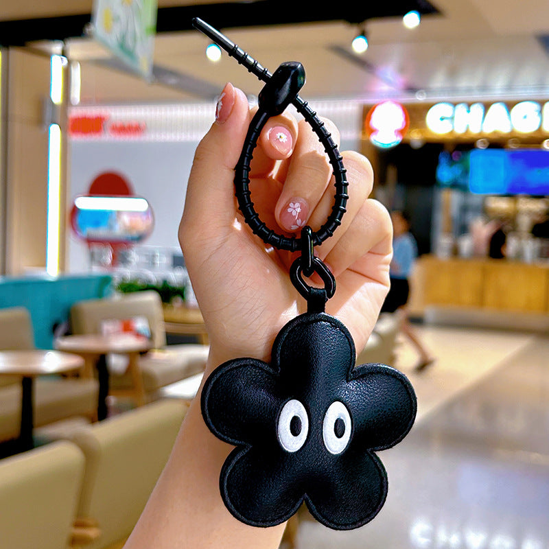 Wholesale Creative Cartoon Leather Pendants, Emoticons, Cat Keychains
